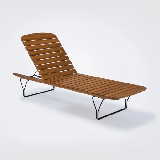 Houe Schragstellbarer Liegestuhl Molo Holz Natur / Bambus - Verstellbar - Bambus - Schwarz Fashion