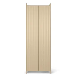 Ferm Living Schrank Sill Holz Beige / L 70 X H 200 Cm - Mdf Genutet - Kaschmir Beige Online