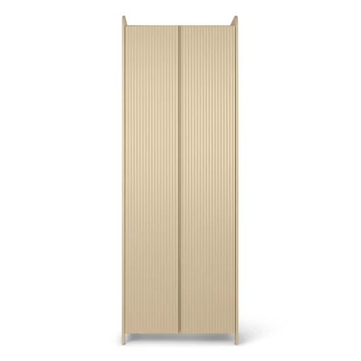 Ferm Living Schrank Sill Holz Beige / L 70 X H 200 Cm - Mdf Genutet - Kaschmir Beige Online