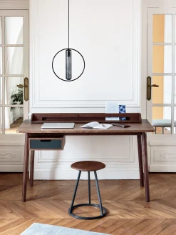 Harto Schreibtisch Honore Holz Natur / Nussbaum - Nussbaum - Schiefergrau Store