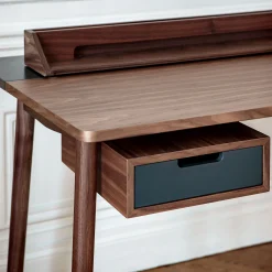 Harto Schreibtisch Honore Holz Natur / Nussbaum - Nussbaum - Schiefergrau Store
