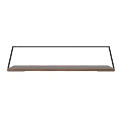 Menu Schreibtisch Rail Holz Natur / Konsole - L 92 X Tiefe 45 Cm - Eiche Dunkel - Schwarz New