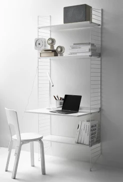 String Furniture Schreibtisch String® Metall Holz/ L 78 Cm X H 200 Cm - Weis Best