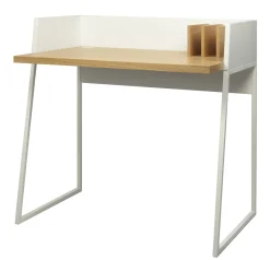 POP UP HOME Schreibtisch Working Weis Holz Natur - Eiche - Weis Cheap
