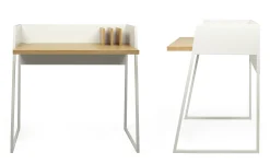 POP UP HOME Schreibtisch Working Weis Holz Natur - Eiche - Weis Cheap