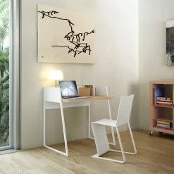 POP UP HOME Schreibtisch Working Weis Holz Natur - Eiche - Weis Cheap
