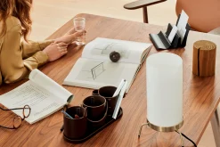 Fritz Hansen Schreibtisch-Organizer Wave Leder/ Leder - Schwarz Flash Sale