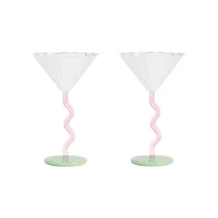 & klevering SektGläser Bold Glas Bunt / 2Er-Set -  15 Cl - Grun - Rosa Cheap