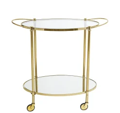 Bloomingville Servierwagen Gold Glas Gold Transparent Metall - Gold - Transparent Hot