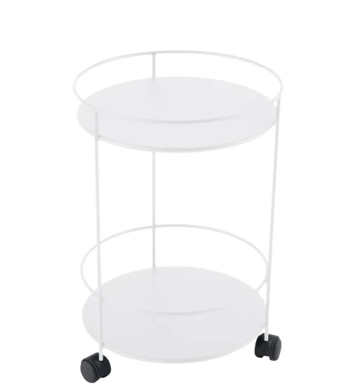 Fermob Servierwagen Guinguette Metall Weis / Mit Rollen - O 40 Cm X H 62 Cm - Baumwollweis Cheap