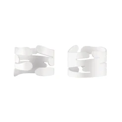Alessi Serviettenring Barkring Metall/ 2Er-Set - Stahl - Weis Flash Sale