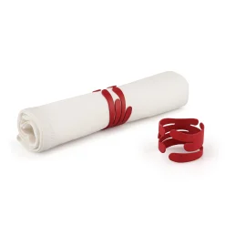 Alessi Serviettenring Barkring Metall/ 2Er-Set - Stahl - Rot Flash Sale