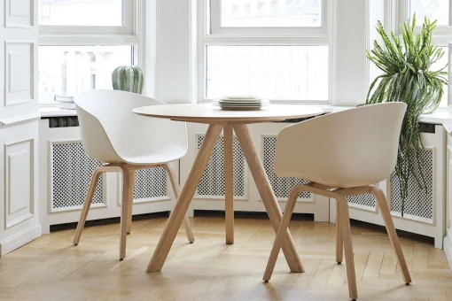 Hay Sessel About A Chair Aac22 Plastikmaterial Weis Holz Natur / Kunststoff & Matt Lackierte Eiche - Matt Lackierte Eiche - Weis Online