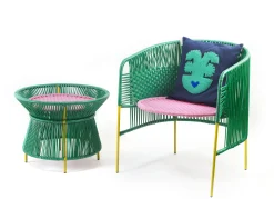 ames Sessel Caribe Lounge Plastikmaterial Grun - Currygelb - Grun - Rosa Fashion