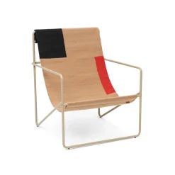 Ferm Living Sessel Desert Textil Bunt Beige / Gestell Beige Plastikflaschen-Recycling - Kaschmir Beige - Orange - Schwarz - Taupe Best