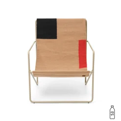 Ferm Living Sessel Desert Textil Bunt Beige / Gestell Beige Plastikflaschen-Recycling - Kaschmir Beige - Orange - Schwarz - Taupe Best