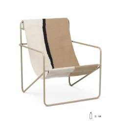Ferm Living Sessel Desert Textil Weis Beige / Gestell Beige Plastikflaschen-Recycling - Beige - Taupe Outlet