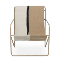 Ferm Living Sessel Desert Textil Weis Beige / Gestell Beige Plastikflaschen-Recycling - Beige - Taupe Outlet