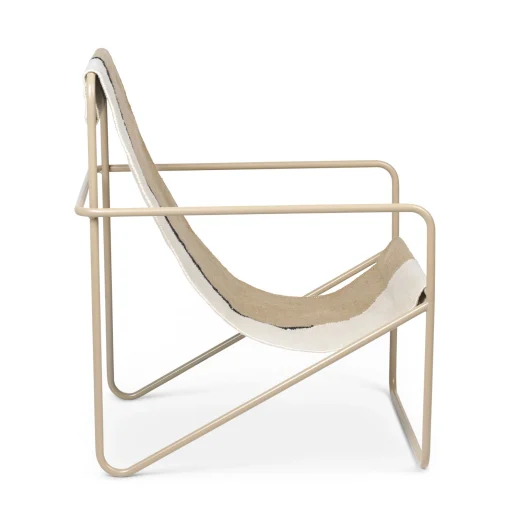 Ferm Living Sessel Desert Textil Weis Beige / Gestell Beige Plastikflaschen-Recycling - Beige - Taupe Outlet