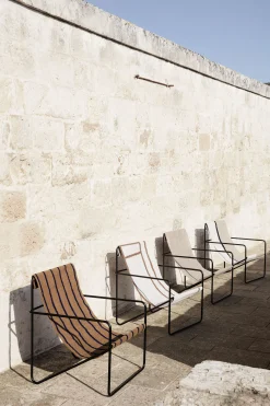 Ferm Living Sessel Desert Textil Weis Beige / Gestell Beige Plastikflaschen-Recycling - Beige - Taupe Outlet