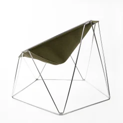 Compagnie Sessel Penta Textil Grun / Design 1970 - Indoor/Outdoor - Kaktus-Grun - Stahl Sale