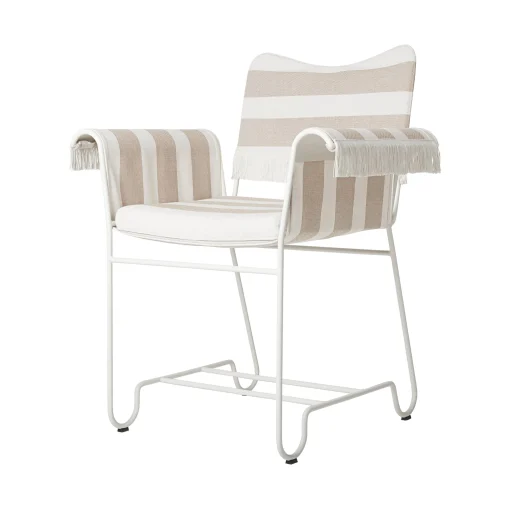 Gubi Sessel Tropique Textil Beige / Mit Fransen - Stoff / Mategot, Wiederauflage Der 50Er - Rosa Beige - Weis Sale