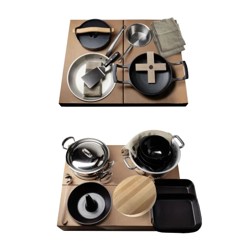 Malle W. Trousseau Set Küchenutensilien La Malle Holz / 28 Teile Zum Schneiden, Kochen & Aufbewahren - Limitiert - Bunt Cheap