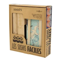 Cookut Set Sooshi Faser Holz Natur / Sushi Leicht Gemacht Utensilien + Rezepte - Bambus Shop