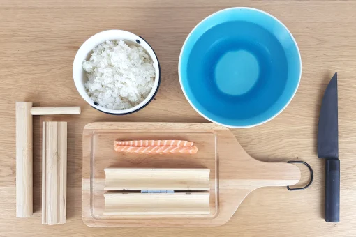 Cookut Set Sooshi Faser Holz Natur / Sushi Leicht Gemacht Utensilien + Rezepte - Bambus Shop