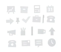Design Letters Set Symboles Office Plastikmaterial/ Fur Memo-Board - Weis Store