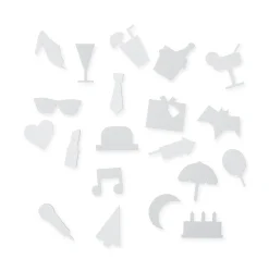 Design Letters Set Symboles Party Plastikmaterial/ Fur Memo-Board - Weis Fashion