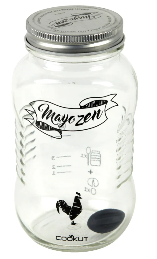 Cookut Shaker Mayozen Glas Transparent - Schwarz - Silber - Transparent Fashion