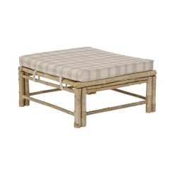 Bloomingville Sitzkissen Korfu Textil Beige Holz Natur / Bambus & Stoff 72 X 72 Cm - Bambus - Beige Shop