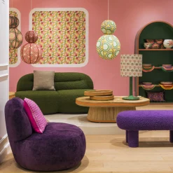 POPUS EDITIONS Sitzkissen Ludmila Textil Gelb / Sitzhocker - L 100 Cm - Zitronengelb Sale