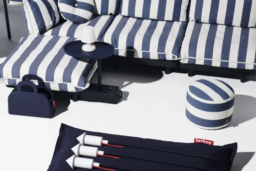 Fatboy Sitzkissen Point Outdoor Textil Blau / Olefin-Stoff - O 50 Cm - Meerblau Outlet