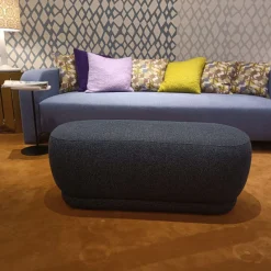 POPUS EDITIONS Sitzkissen Zveva Textil / Sitzhocker - L 100 Cm - Blau Best Sale