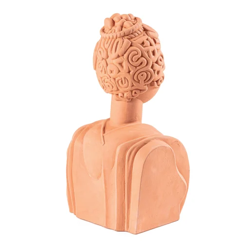 Seletti Skulptur Magna Graecia Keramik Orange Braun / Bust - H 45 Cm - Terracotta Online