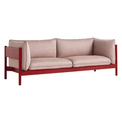 Hay Sofa Arbour Eco Textil Rosa / 3-Sitzer - L 220 Cm / Stoff & Holz - Blassrosa - Rot Cheap