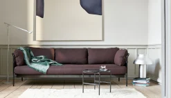 Hay Sofa Can Textil Weis Grau / Dreisitzer - Stoffgewebe - Grauweis - Verchromt New
