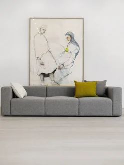 Hay Sofa Mags Textil Grau 3-Sitzer - L 266 Cm - Hellgrau Best