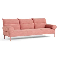 Hay Sofa Pandarine Textil/ L 255 Cm / Rollenformige Feste Armlehnen - Ruckenlehne Verstellbar - Rosa Store