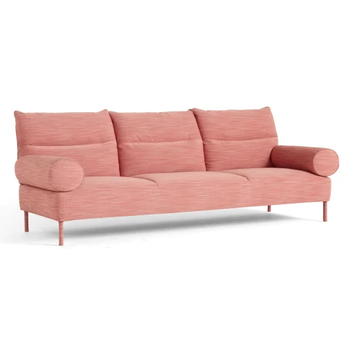 Hay Sofa Pandarine Textil/ L 255 Cm / Rollenformige Feste Armlehnen - Ruckenlehne Verstellbar - Rosa Store