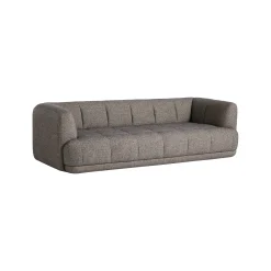 Hay Sofa Quilton Textil Braun / L 248 Cm - Steppstoff - Braun Gesprenkelt New