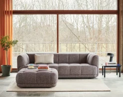 Hay Sofa Quilton Textil Braun / L 248 Cm - Steppstoff - Braun Gesprenkelt New