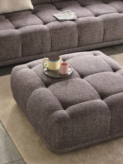 Hay Sofa Quilton Textil Braun / L 248 Cm - Steppstoff - Braun Gesprenkelt New