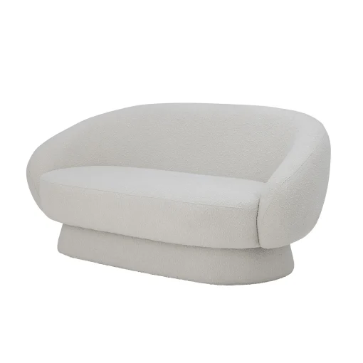 Bloomingville Sofa Ted Textil/ Boucle-Stoff - L 160 Cm - Weis Store