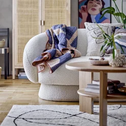 Bloomingville Sofa Ted Textil/ Boucle-Stoff - L 160 Cm - Weis Store