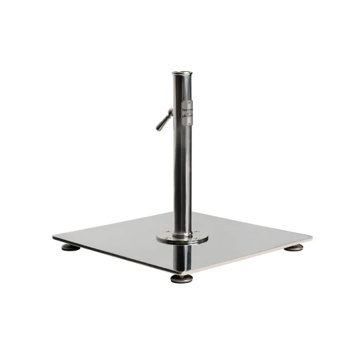 BUSINESS & PLEASURE Sonnenschirmfus The Classic Grau Silber Metall / 16 Kg - Fur Mastdurchmesser Von 2,5 Bis 3,8 Cm - Rostfreier Stahl Clearance