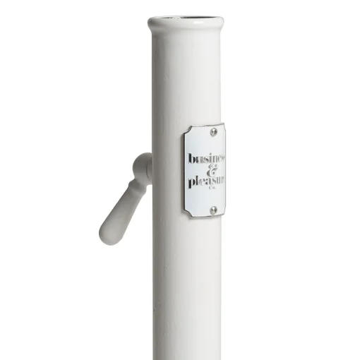 BUSINESS & PLEASURE Sonnenschirmfus The Classic Metall Weis / 25 Kg - Fur Mastdurchmesser Von 2,5 Bis 3,8 Cm - Blanc Antique Fashion