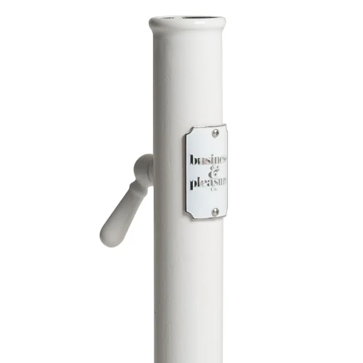 BUSINESS & PLEASURE Sonnenschirmfus The Classic Metall Weis / 16 Kg - Fur Mastdurchmesser Von 2,5 Bis 3,8 Cm - Blanc Antique Clearance